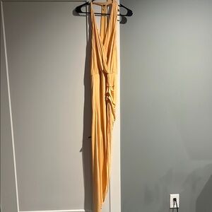 Elegant Orange Maxi Dress